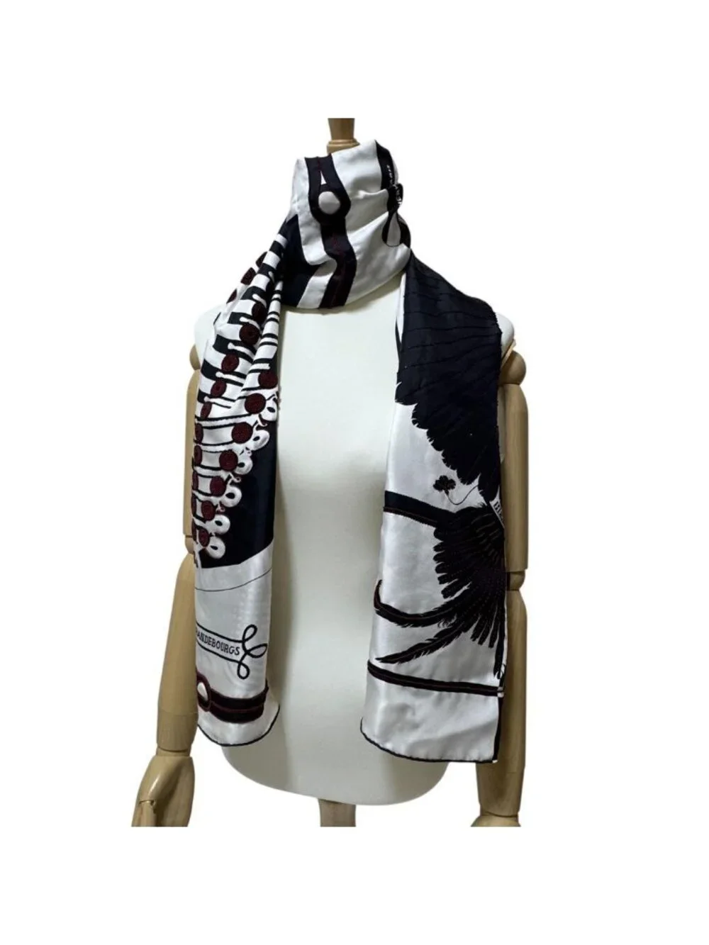 Hermes Brazil & Brandebre Bead Shawl Scarf